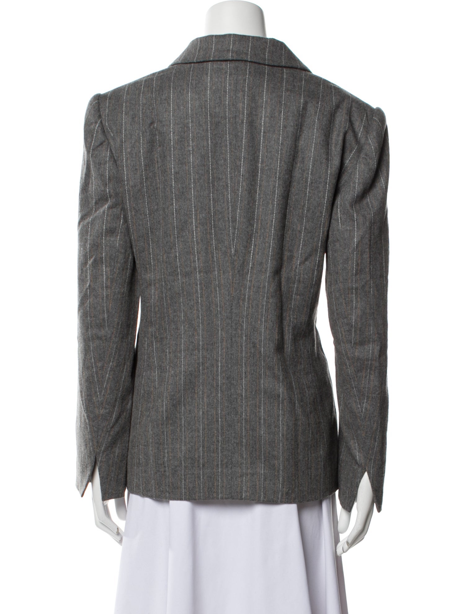 Escada Virgin Wool Plaid Print Blazer